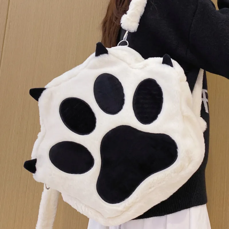BALANG Velour Backpack Regular Women's Black White-4