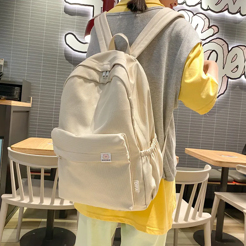 BALANG Cotton Fabric Backpack Regular Unisex Multicolor-17