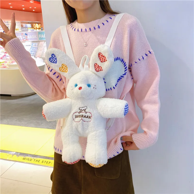 BALANG Plush Backpack Regular Unisex White-2