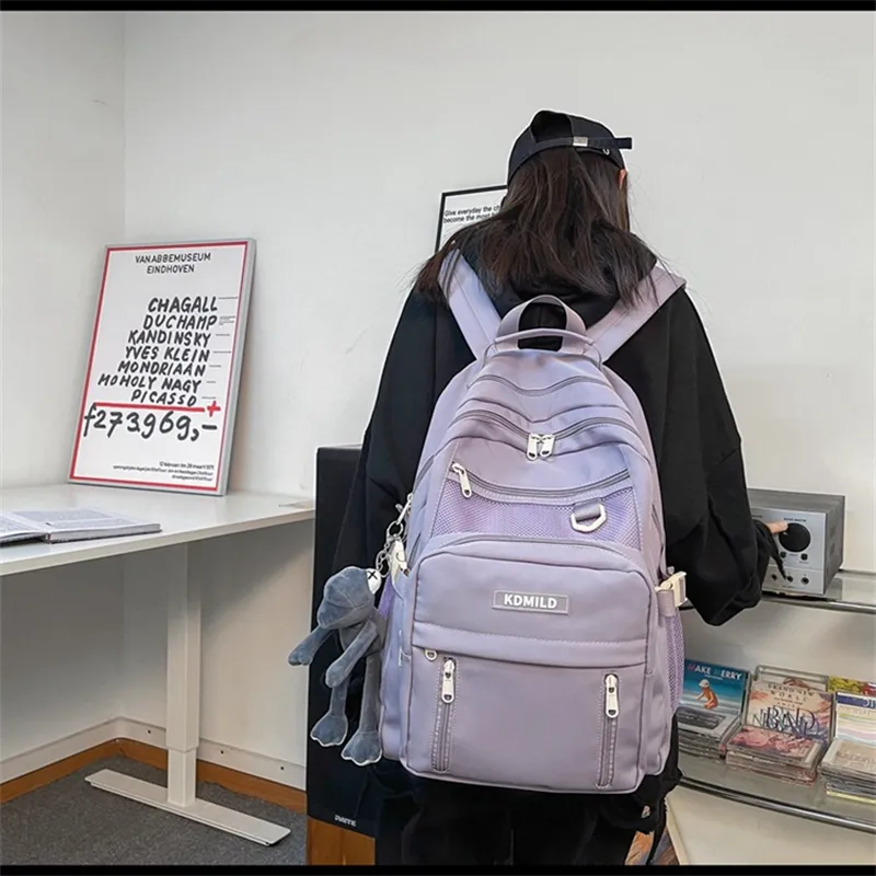 BALANG Nylon Backpack Regular Unisex White/Red/Purple/Black/Khaki-21