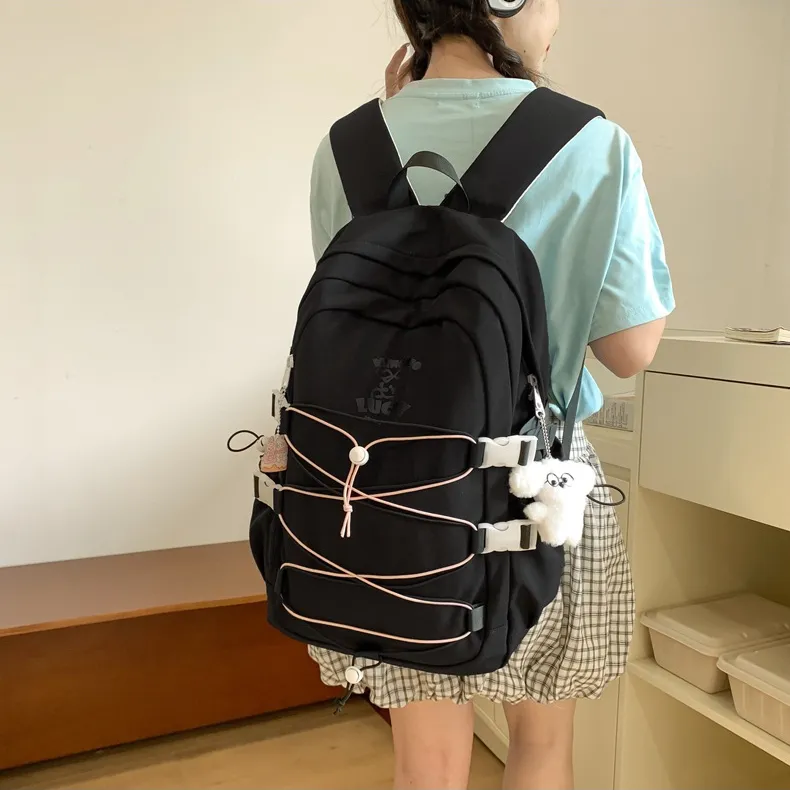 BALANG Nylon Backpack Regular Women's Psilon Black/White/Pink/Khaki/Green-2