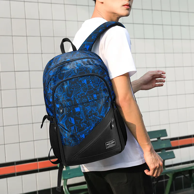 BALANG Oxford Backpack Large Size Unisex Black-16