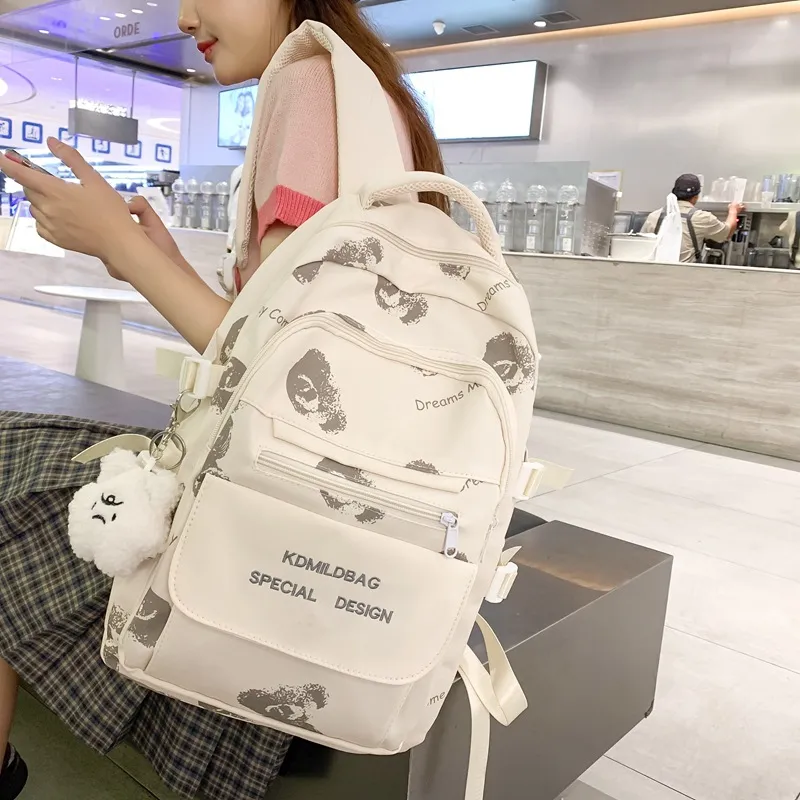 BALANG Nylon Backpack Regular Unisex Black/Green/White/Orange/Pink-5