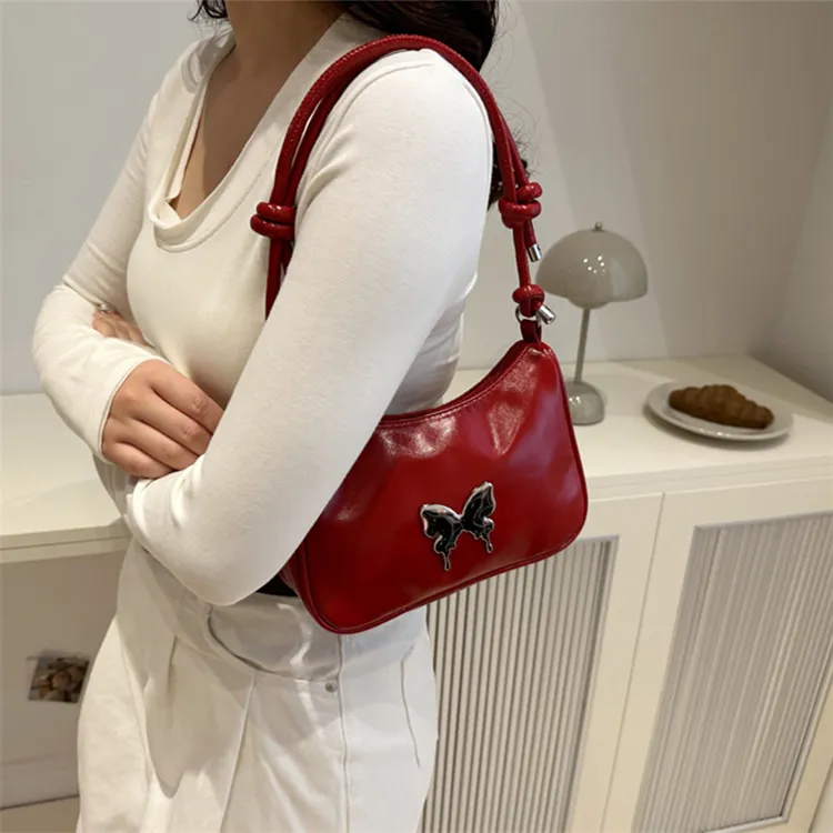 BALANG PU Crossbody Underarm Shoulder Bag Women's White/Black/Silver/Red-11