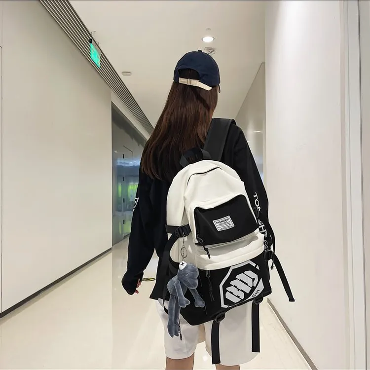 BALANG Nylon Travel Laptop Bag Backpack Regular Unisex Black/Black & Blue/Black & Green/Black & White-15