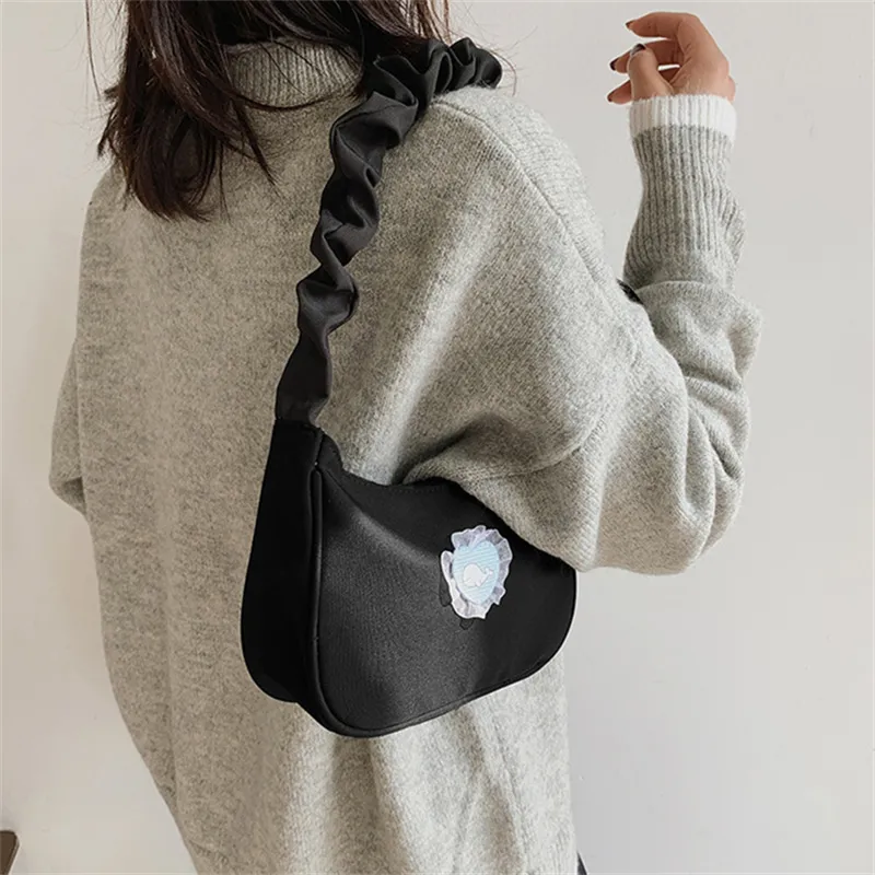 BALANG Canvas Shoulder Bag Regular Women's White/Black-22