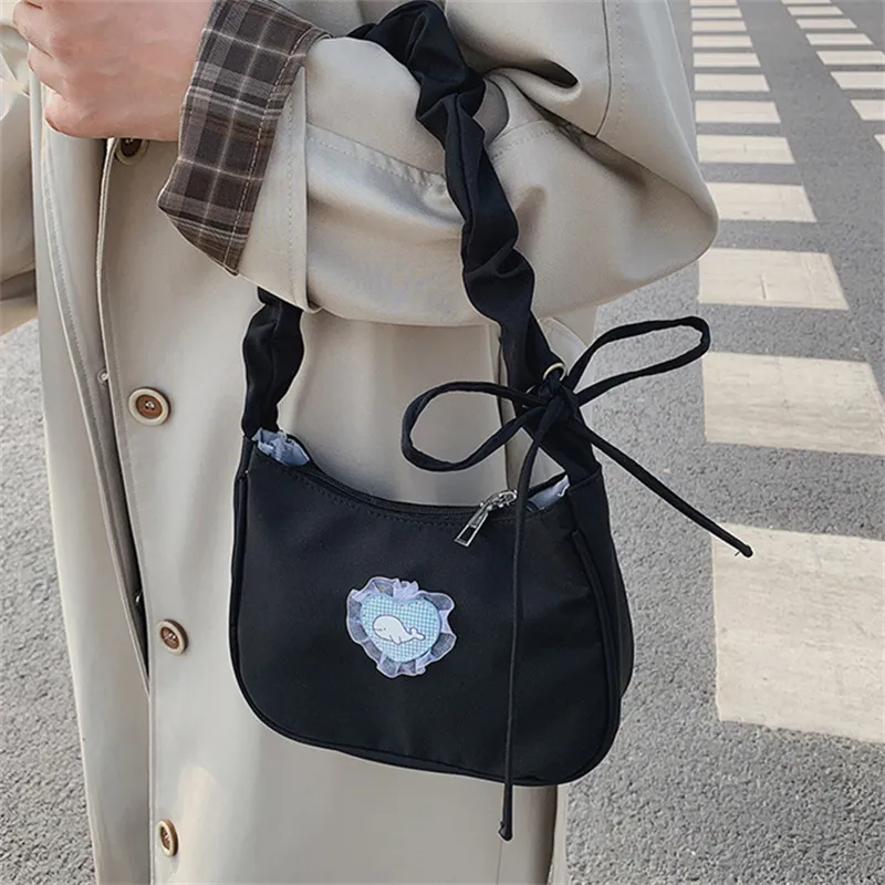 BALANG Canvas Shoulder Bag Regular Women's White/Black-19