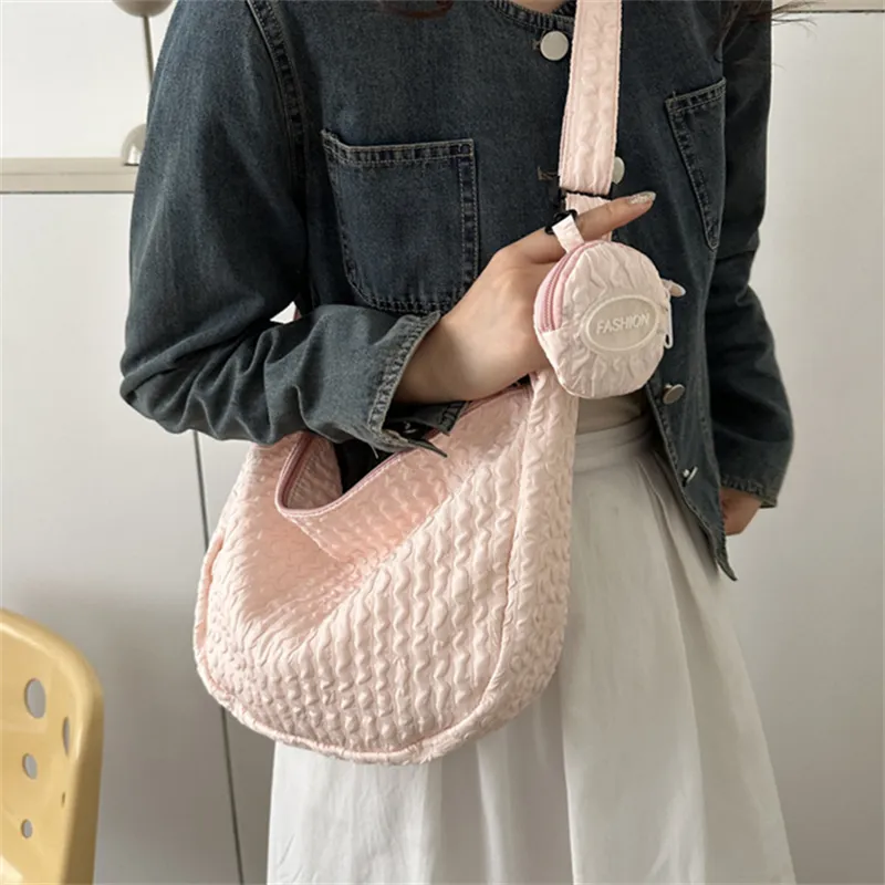 HCXK Canvas Crossbody Bag, Canvas Bag, Shoulder Bag Women's Yellow/White/Light Blue/Black/Pink/Light Yellow-21