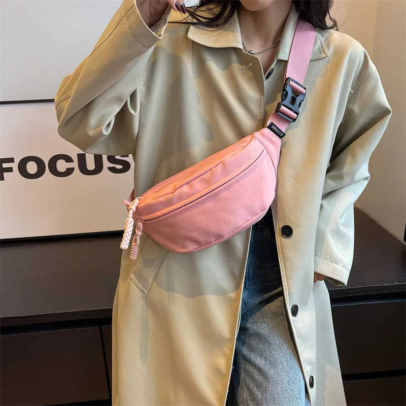HCXK Canvas Crossbody Bag Regular Unisex Orange/Ecru/Pink/Red/Black-24