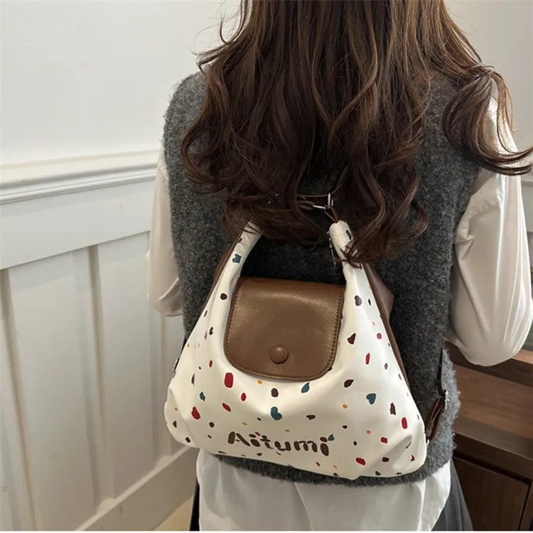 HCXK PU Shoulder Bag Women's White-3