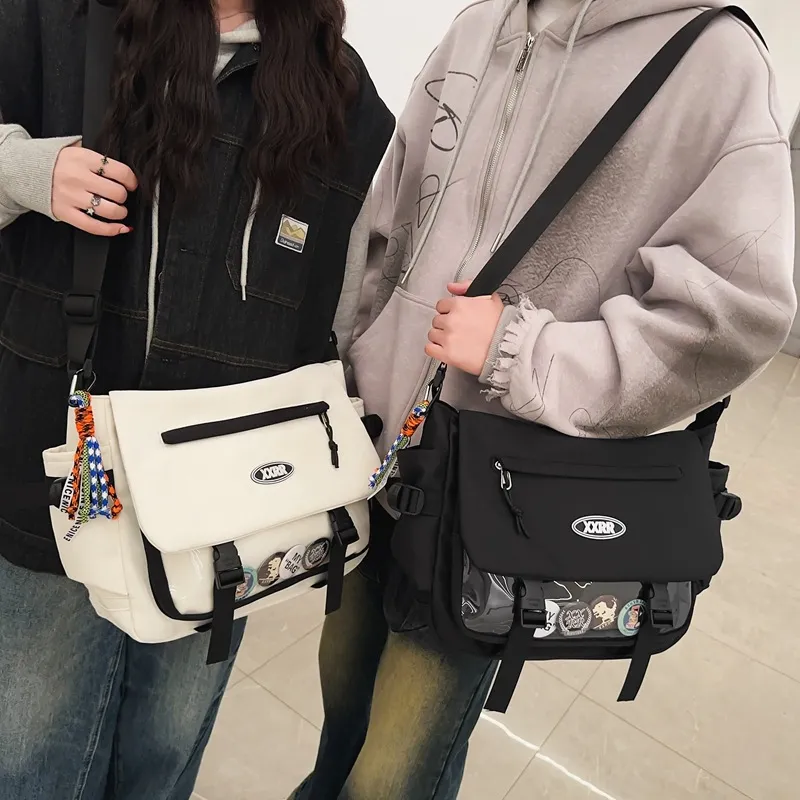 BALANG Nylon Messenger Bag Shoulder Bag Regular Unisex White/Black/Khaki/Blue-1