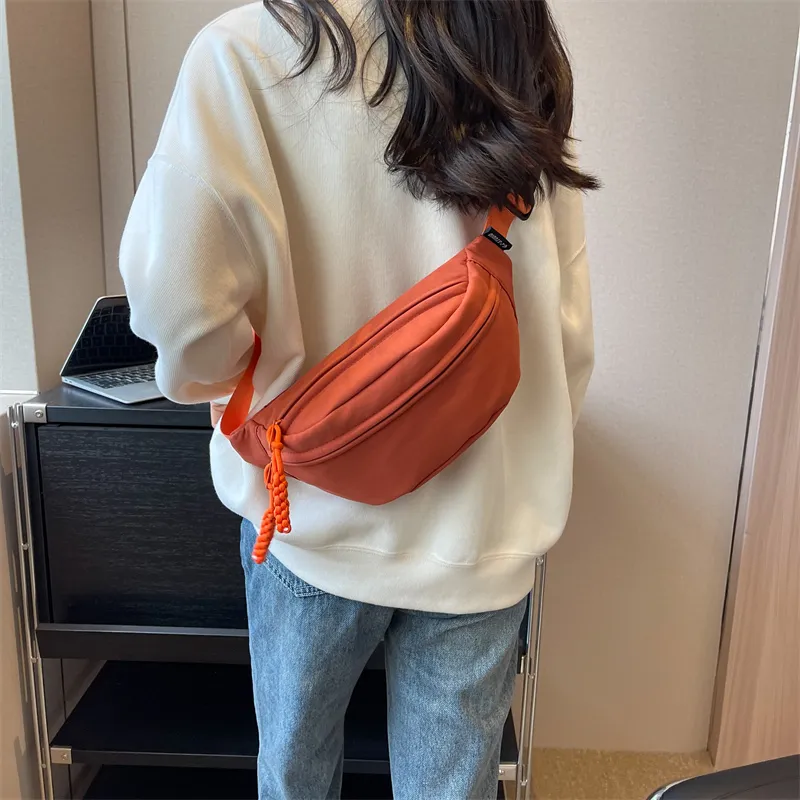 HCXK Canvas Crossbody Bag Regular Unisex Orange/Ecru/Pink/Red/Black-3