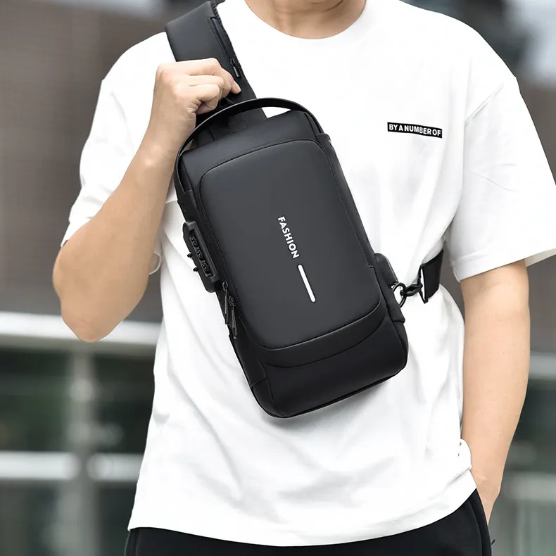 BALANG PU Sling Bag Regular Men's Black/Brown/Gray-1
