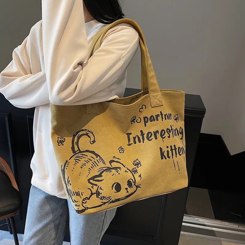 BALANG Canvas Tote Bag, Shopping Bag, Shoulder Bag Regular Women's Multicolor-6