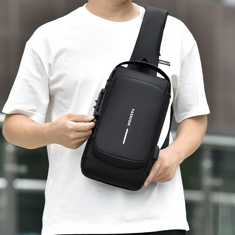 BALANG PU Sling Bag Regular Men's Black/Brown/Gray-2