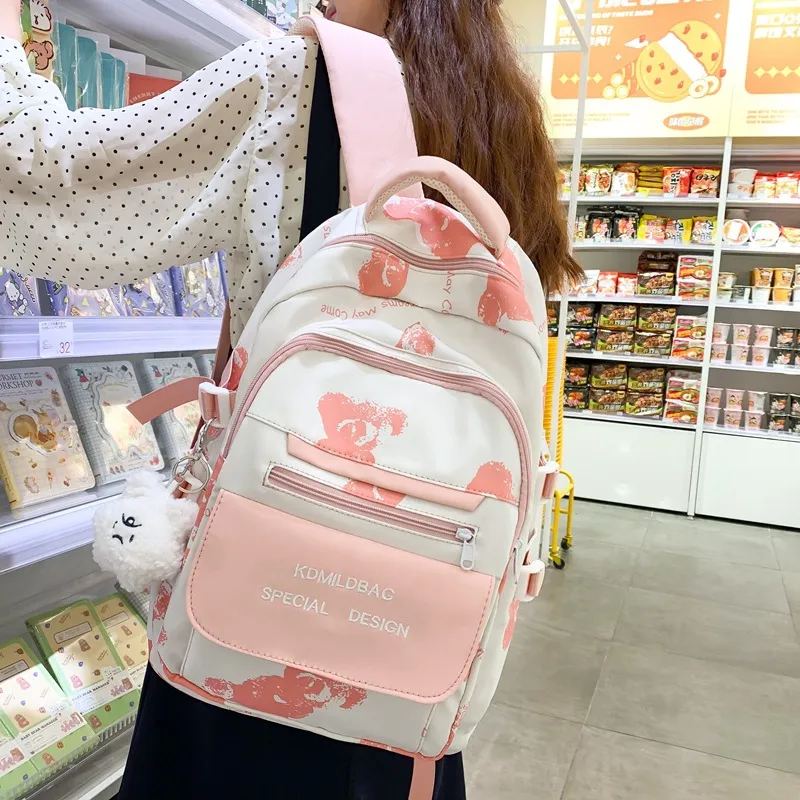 BALANG Nylon Backpack Regular Unisex Black/Green/White/Orange/Pink-10