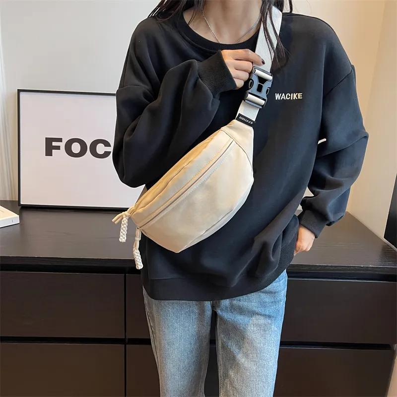 HCXK Canvas Crossbody Bag Regular Unisex Orange/Ecru/Pink/Red/Black-10