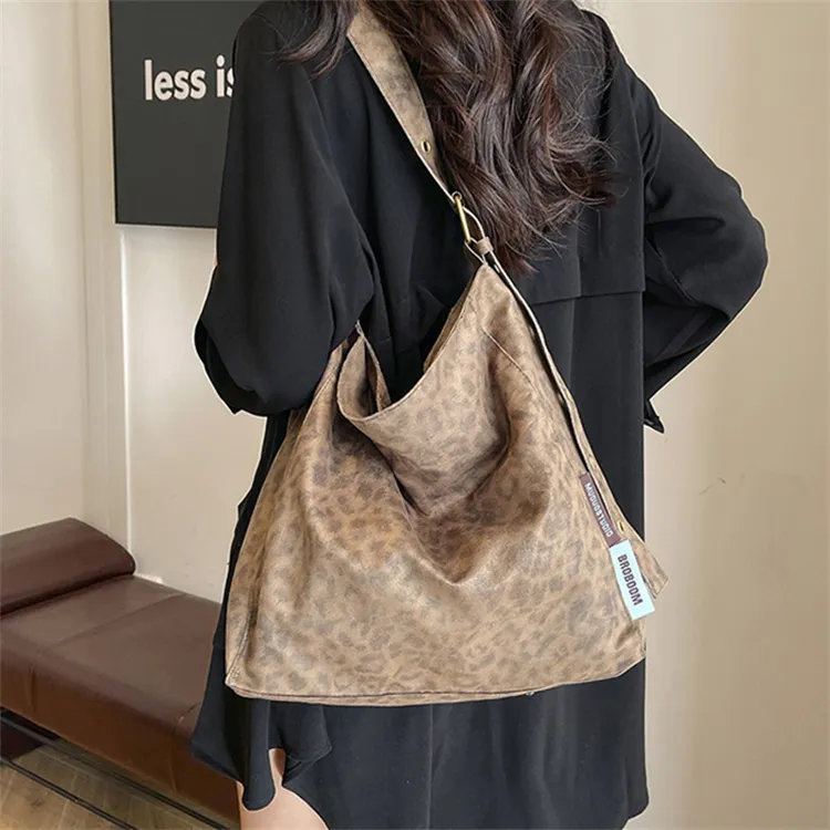 BALANG Suede Crossbody Bag, Shoulder Bag Women's Khaki/Brown-2