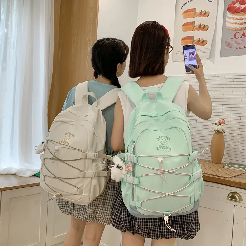BALANG Nylon Backpack Regular Women's Psilon Black/White/Pink/Khaki/Green-17
