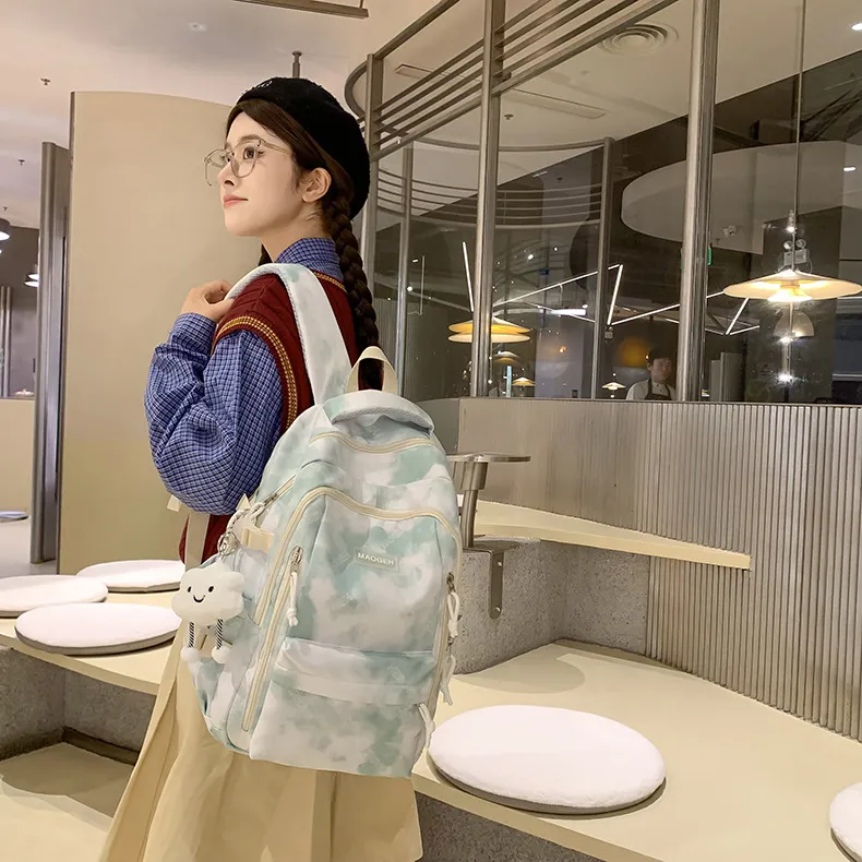 BALANG Nylon Backpack Unisex ÍTica: Black/Pink/Green/Blue-7