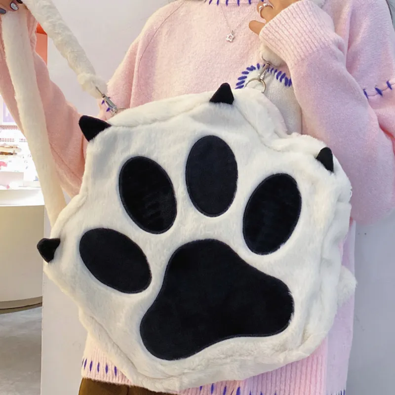 BALANG Velour Backpack Regular Women's Black White-2
