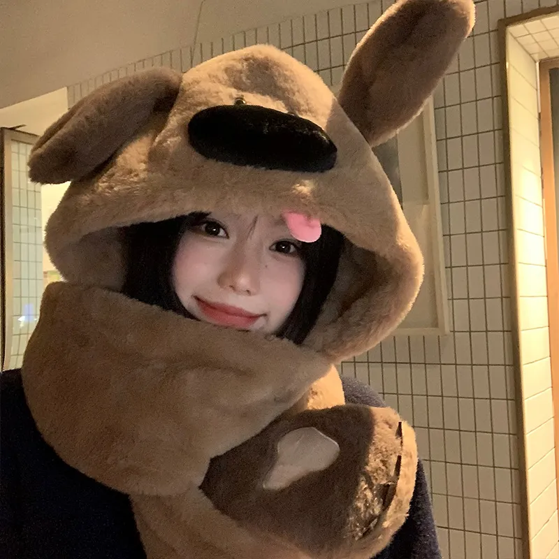 WODONBLE Polyester Hoods & Plush Hats Unisex-4