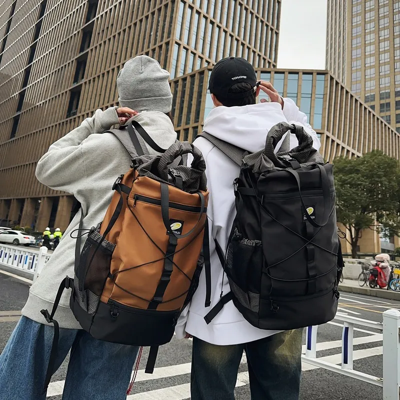 BALANG Nylon And Mesh Backpack Unisex Khaki Green Black-1