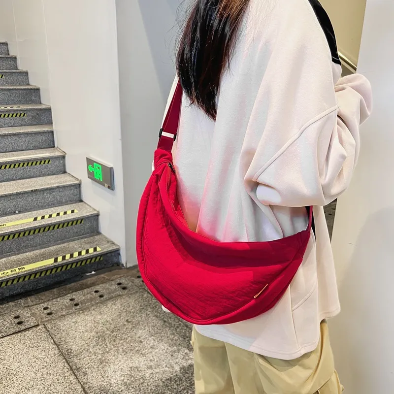 BALANG Nylon Shoulder Bag Unisex Black/Gray/White/Red/Army Green/Dark Blue/Light Blue/Chestnut/Orange-9