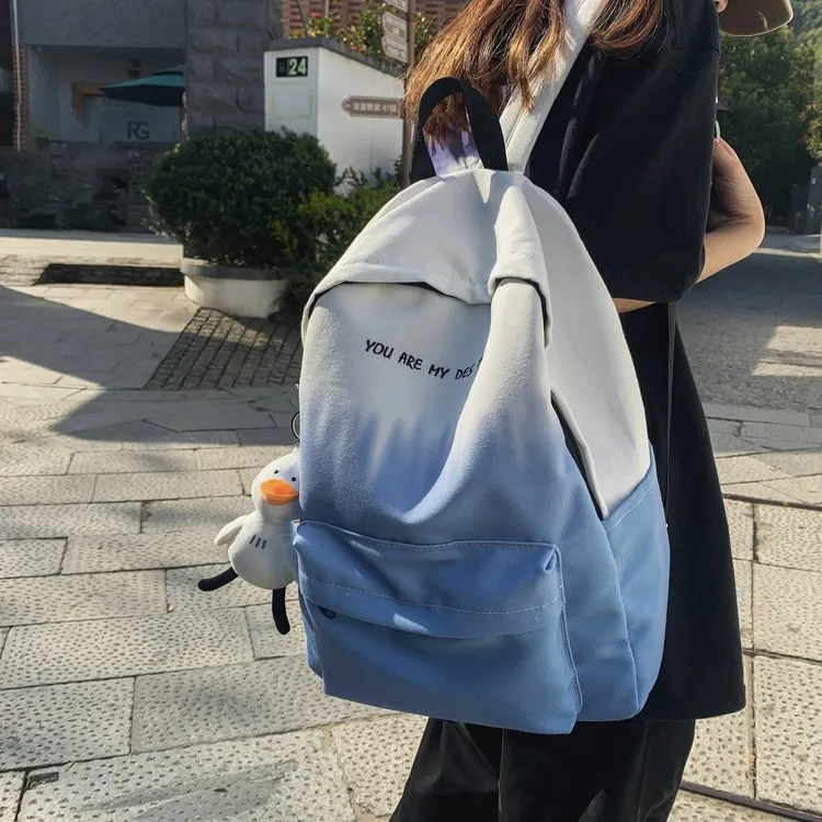 BALANG Canvas Backpack Unisex Blue/Khaki/Green/Gray-1