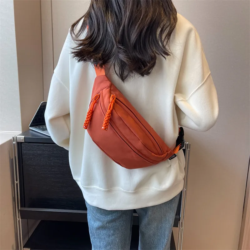 HCXK Canvas Crossbody Bag Regular Unisex Orange/Ecru/Pink/Red/Black-2