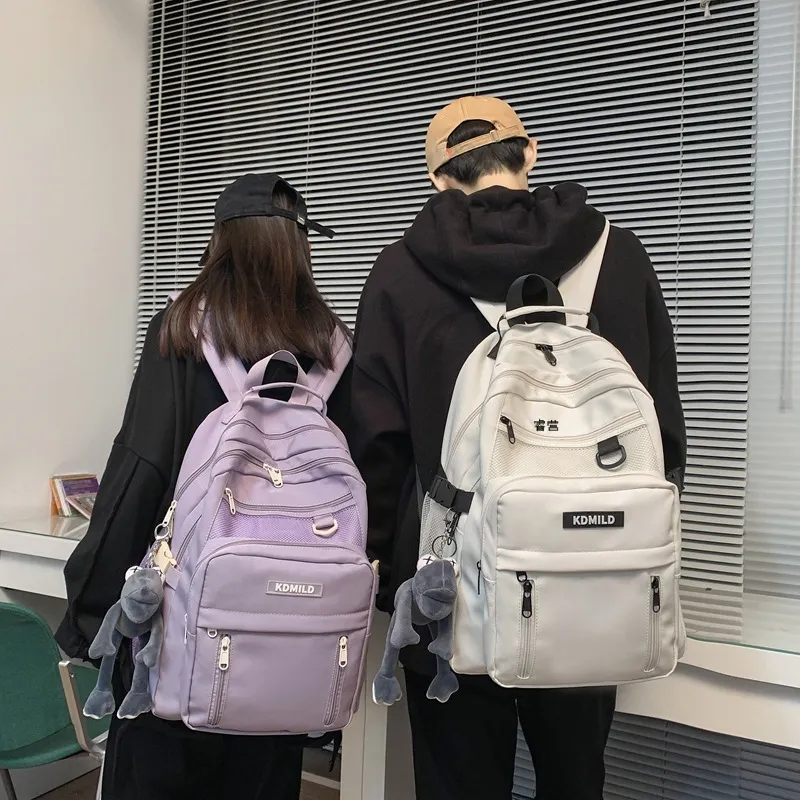 BALANG Nylon Backpack Regular Unisex White/Red/Purple/Black/Khaki-23