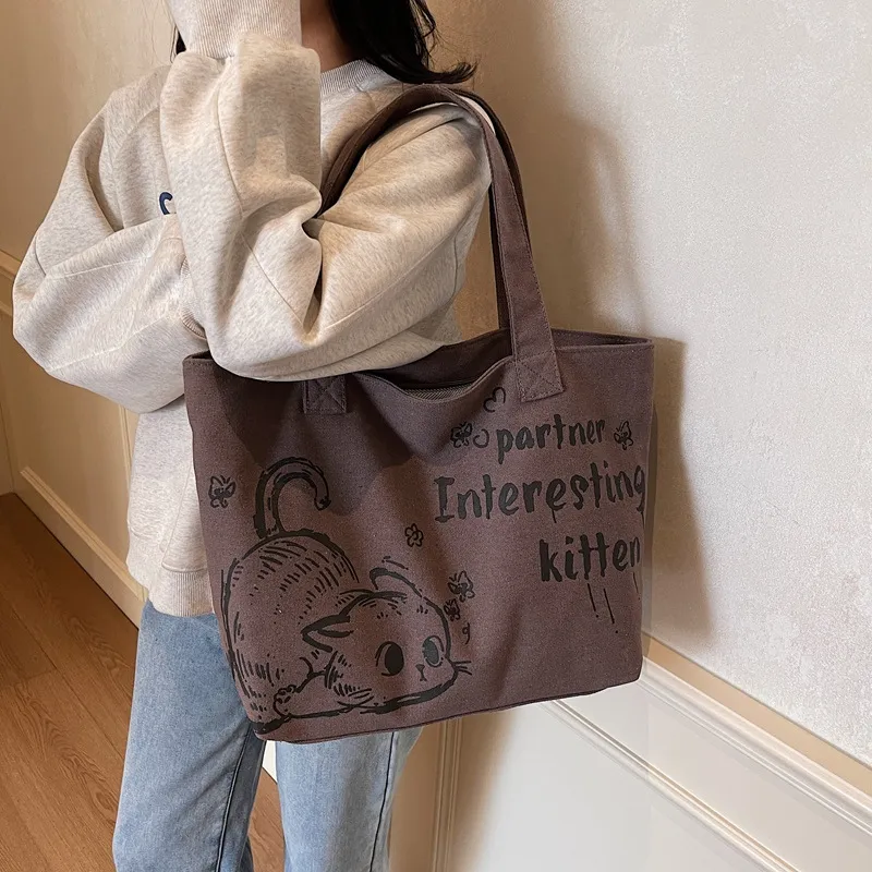BALANG Canvas Tote Bag, Shopping Bag, Shoulder Bag Regular Women's Multicolor-1