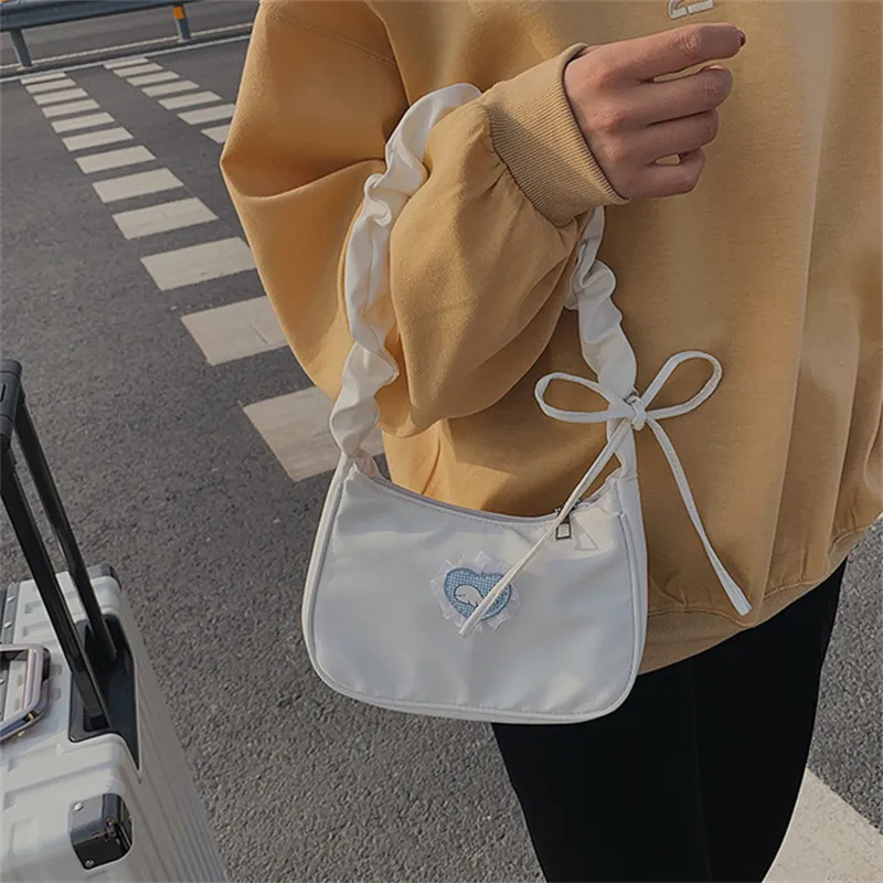 BALANG Canvas Shoulder Bag Regular Women's White/Black-4