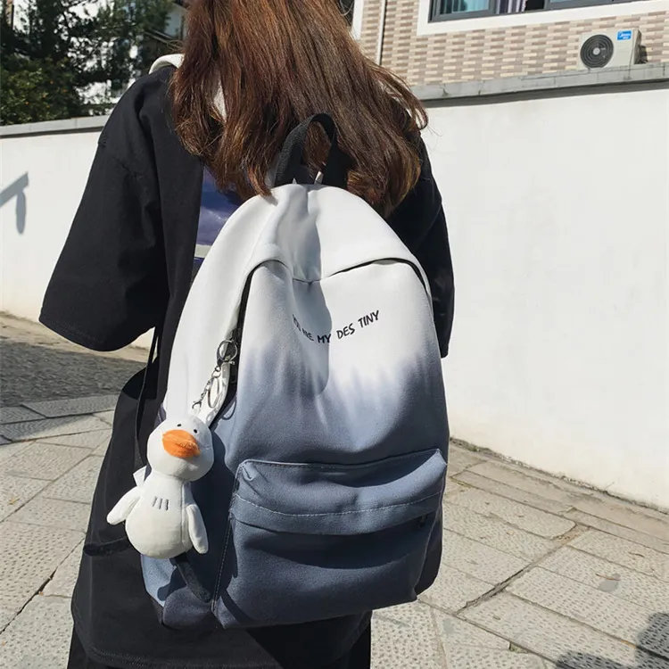 BALANG Canvas Backpack Unisex Blue/Khaki/Green/Gray-6