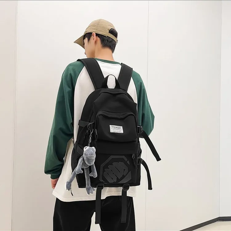 BALANG Nylon Travel Laptop Bag Backpack Regular Unisex Black/Black & Blue/Black & Green/Black & White-2