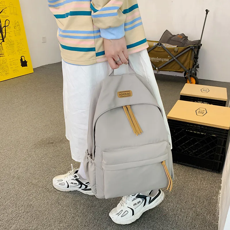 BALANG Nylon Backpack Small Size Unisex Black/Gray/Purple/Orange/White/Blue-4