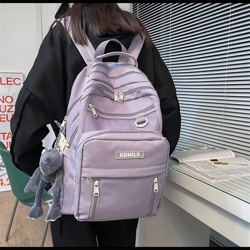 BALANG Nylon Backpack Regular Unisex White/Red/Purple/Black/Khaki-22