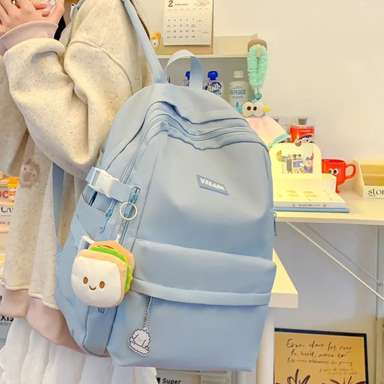 BALANG Nylon Backpack Unisex Ecru/Blue/Black/Gray-9