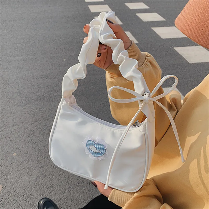 BALANG Canvas Shoulder Bag Regular Women's White/Black-8