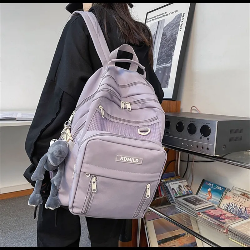 BALANG Nylon Backpack Regular Unisex White/Red/Purple/Black/Khaki-19