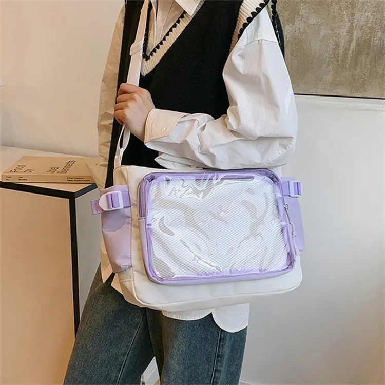 BALANG Nylon And PVC Messenger Bag Shoulder Bag Women's Multicolor-12
