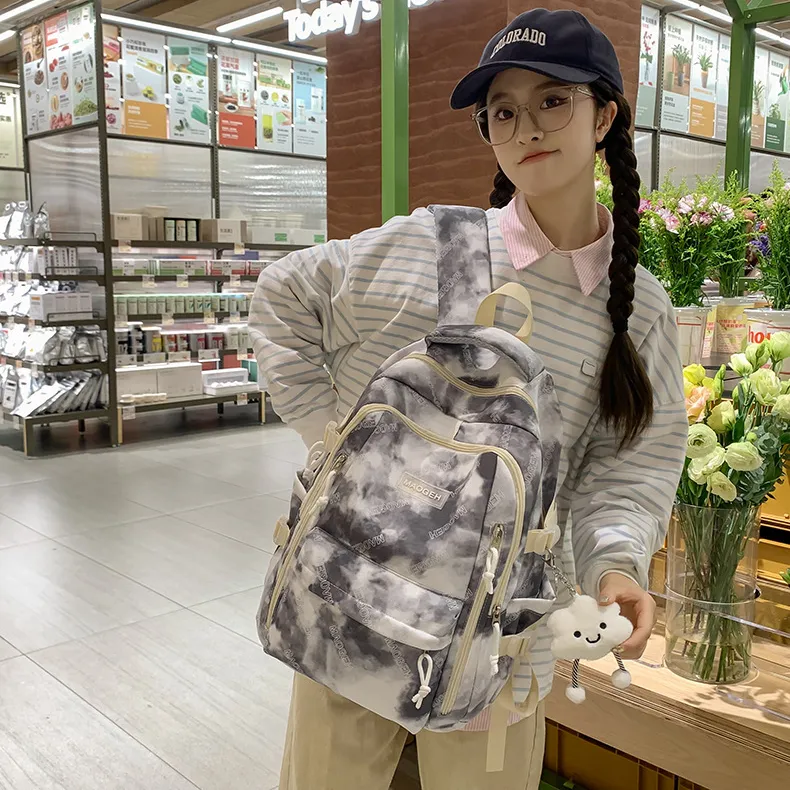 BALANG Nylon Backpack Unisex ÍTica: Black/Pink/Green/Blue-1