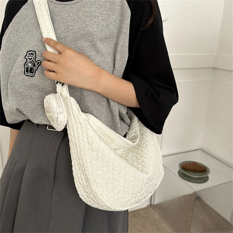 HCXK Canvas Crossbody Bag, Canvas Bag, Shoulder Bag Women's Yellow/White/Light Blue/Black/Pink/Light Yellow-6