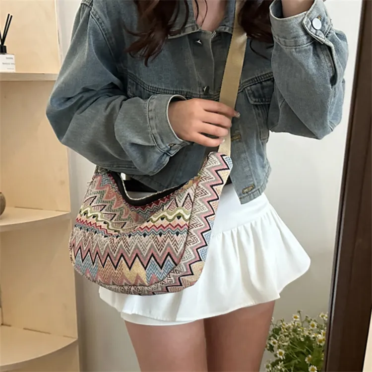 BALANG Canvas Crossbody Bag, Shoulder Bag Regular Women's Multicolor-3