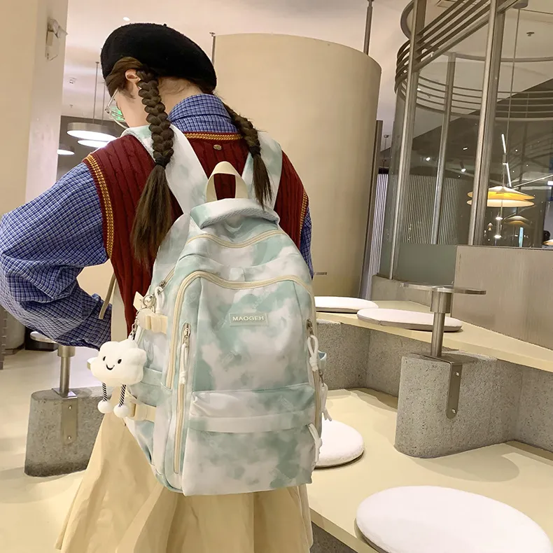BALANG Nylon Backpack Unisex ÍTica: Black/Pink/Green/Blue-8