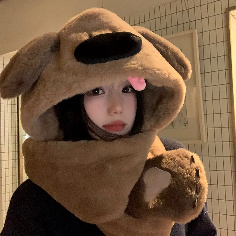 WODONBLE Polyester Hoods & Plush Hats Unisex-3