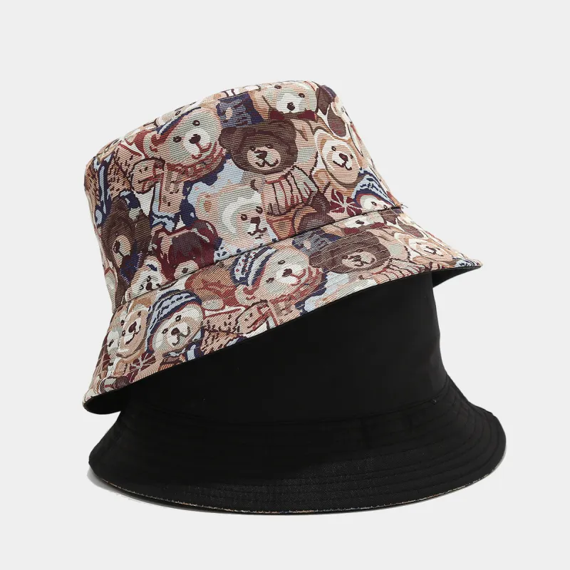 WODONBLE Polyester Bucket Hats Unisex-2
