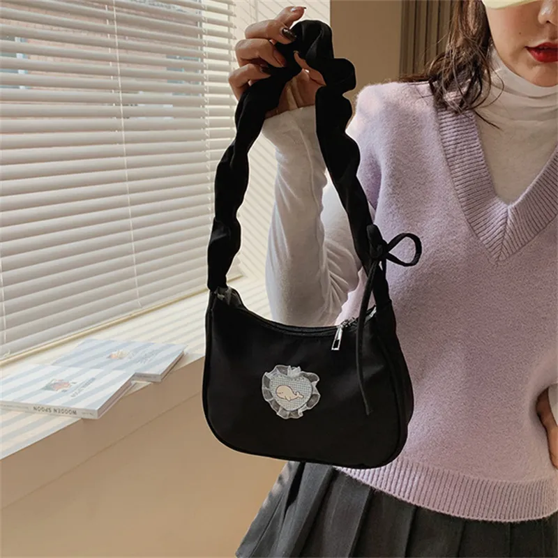 BALANG Canvas Shoulder Bag Regular Women's White/Black-14