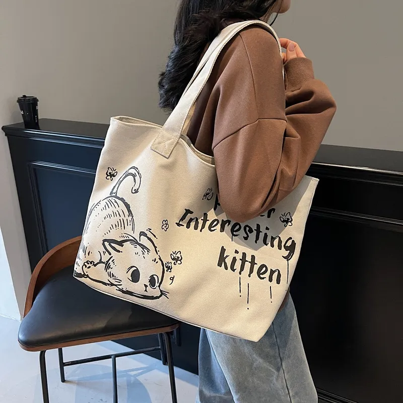 BALANG Canvas Tote Bag, Shopping Bag, Shoulder Bag Regular Women's Multicolor-3