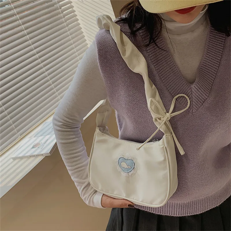 BALANG Canvas Shoulder Bag Regular Women's White/Black-2